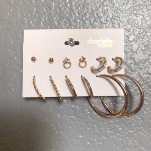 Charlotte Russe Rose Gold & Gold Earring Pack